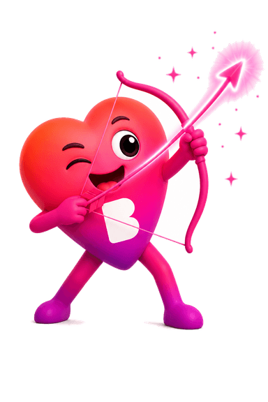 Bea the matchmaking mascot as cupid